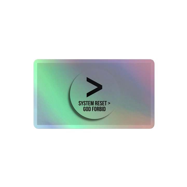 The "System Reset > God Forbid" Terminal Sticker product image (2)