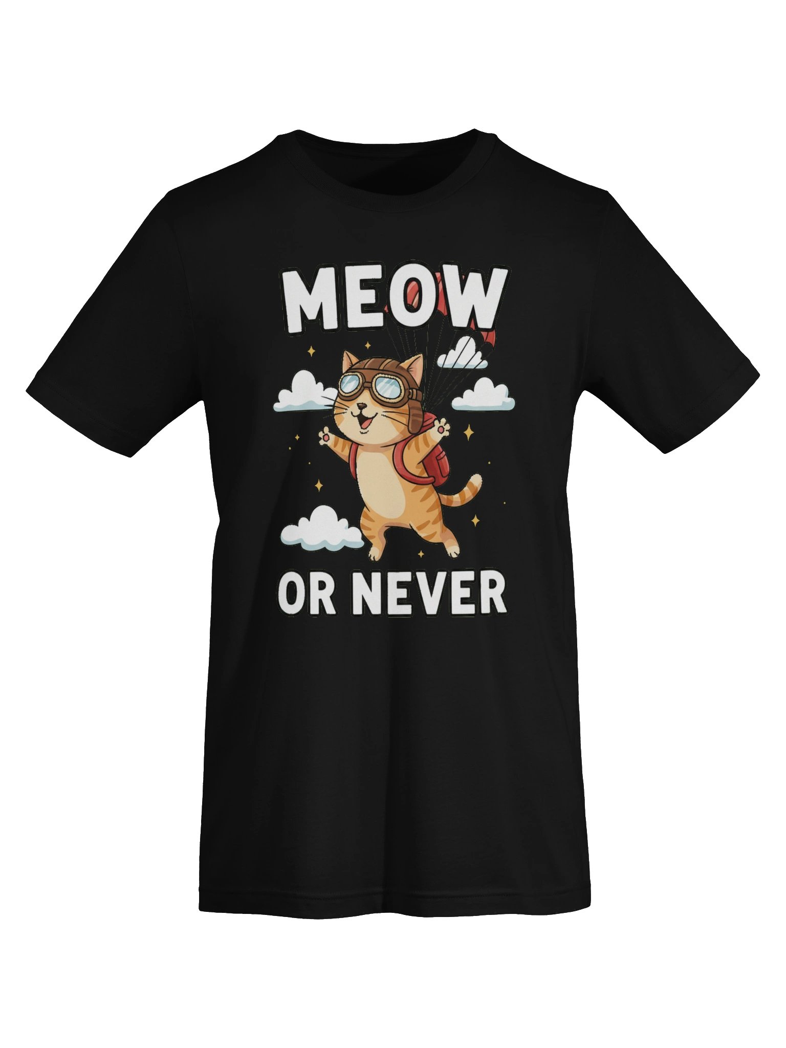 Meow or Never Skydiving Cat Tee product image (5)