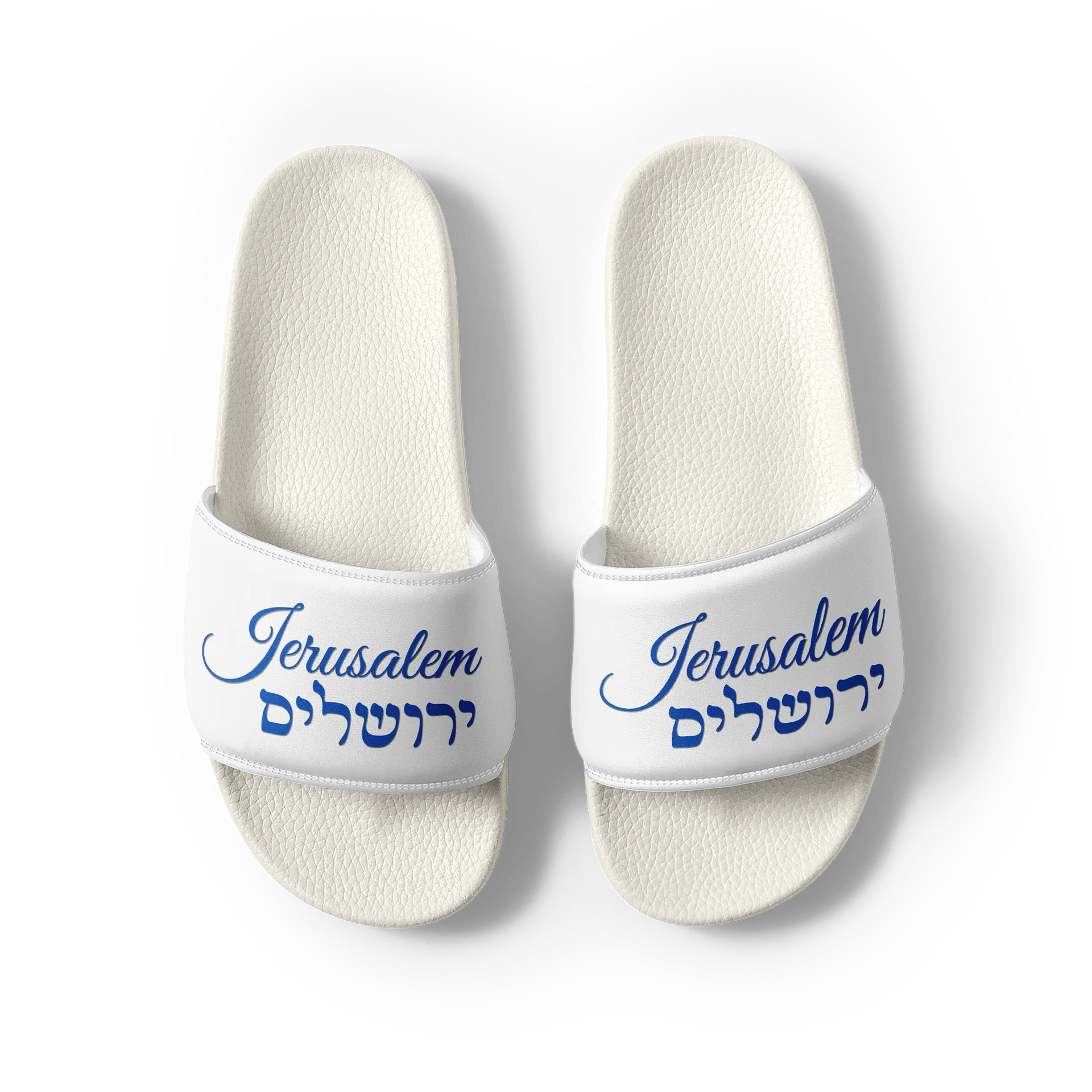 MEN'S JERUSALEM SLIDE SANDALS (Blue Letters) product image (1)