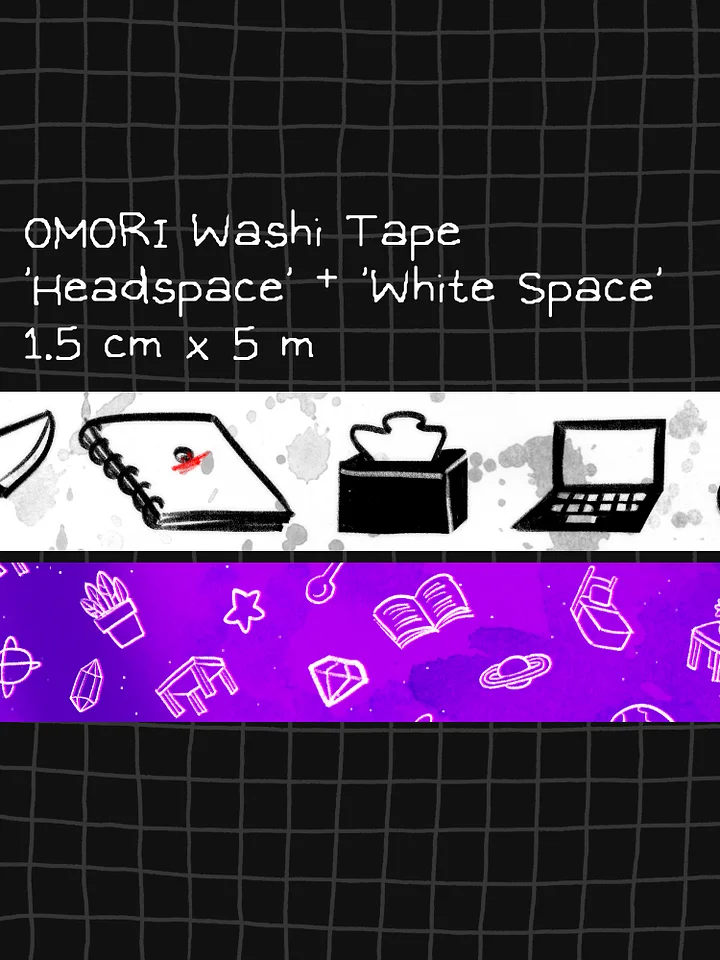 OMORI - Headspace / White Space Washi Tape product image (1)