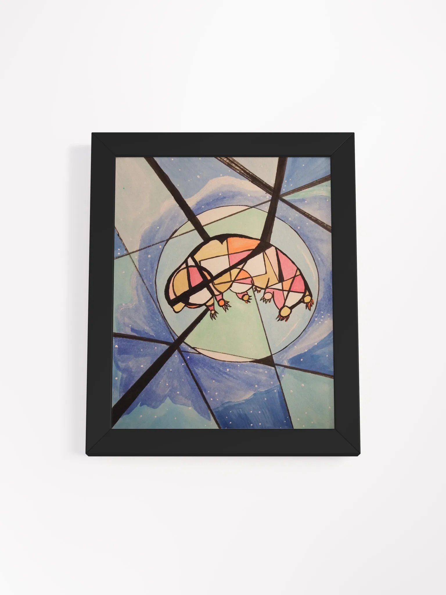 Cubism Painting: The Dream of a Tardigrade Framed High-Quality Matte Poster (in) by Allcolor product image (1)