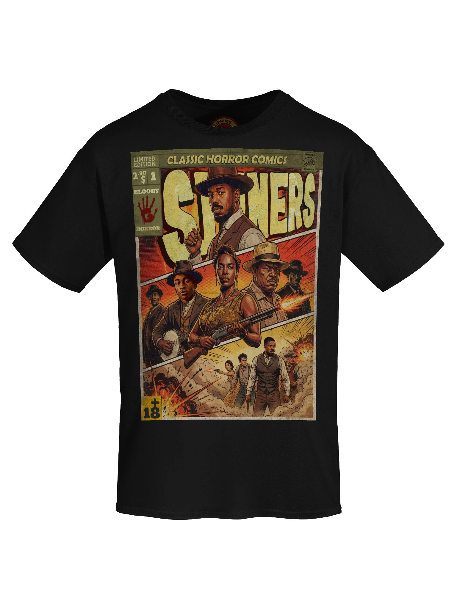 Sinners Movie Comic Art T-Shirt product image (5)