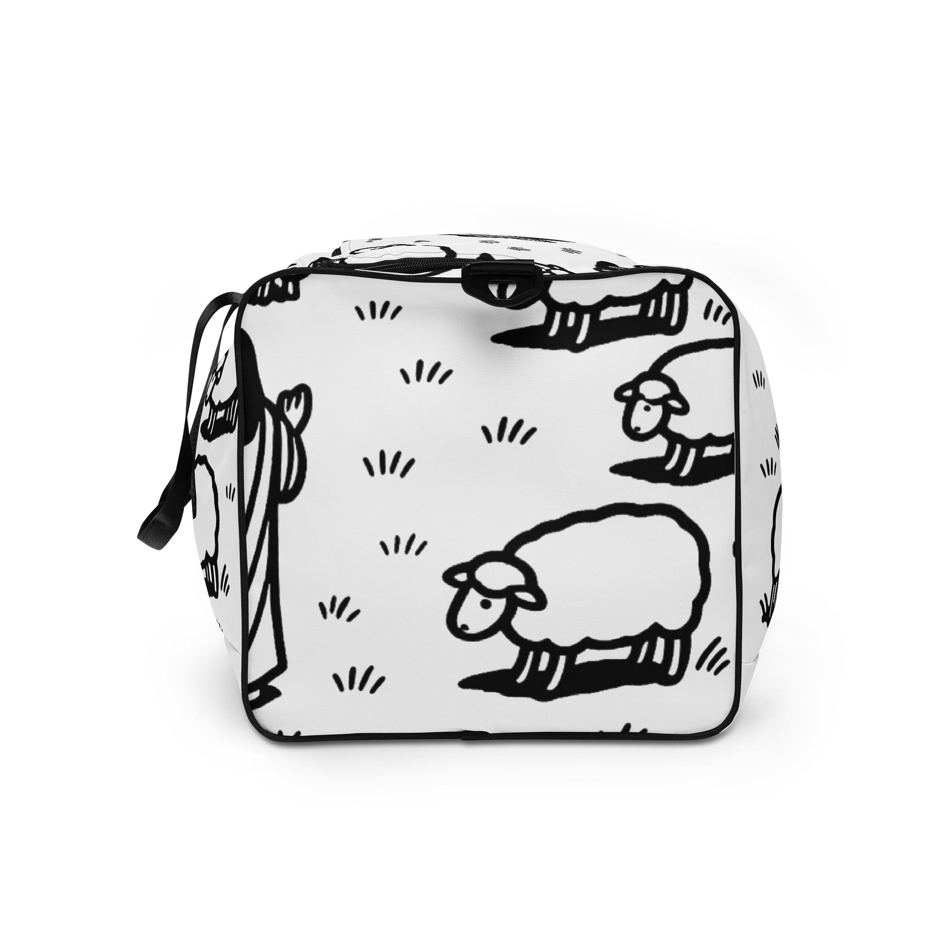 The Good Shepherd Doodle All-Over Print Duffle Bag product image (9)