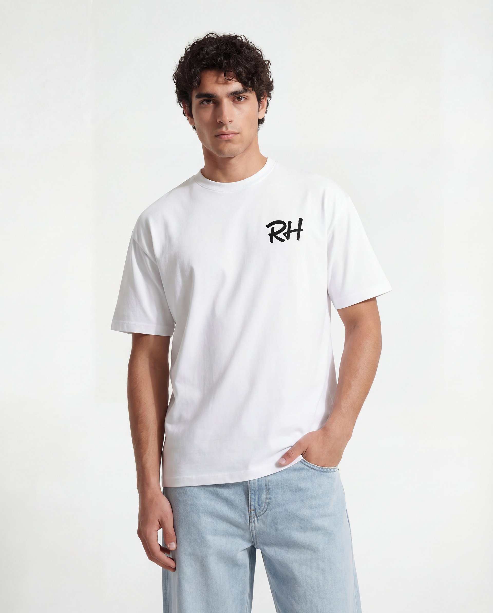 Rightside Oversize Tee — White product image (4)