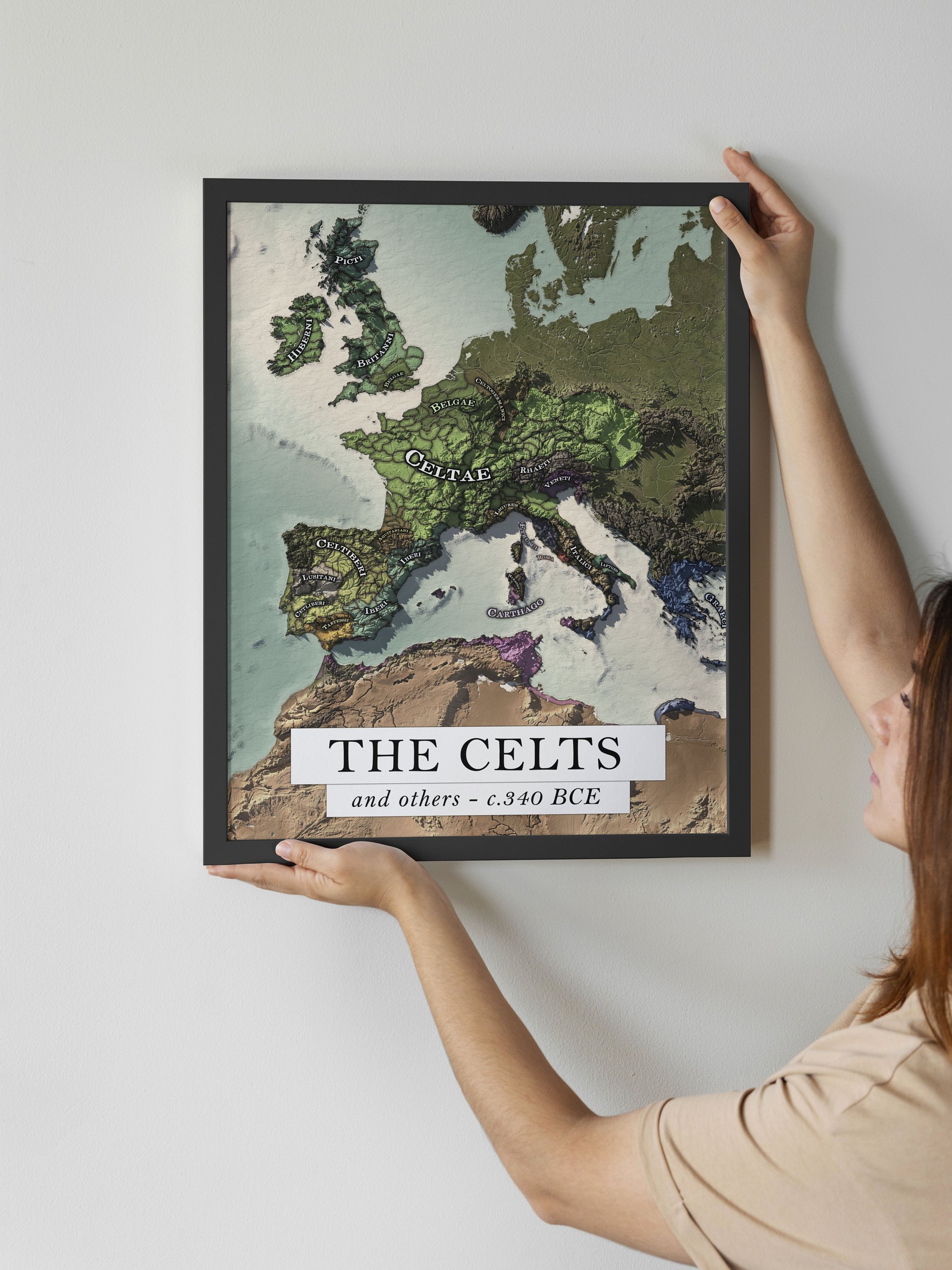 The Celts - 350 BCE - Framed Map product image (7)