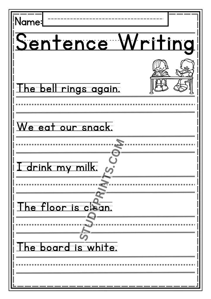 Sentence Writing Worksheets for Kids | Printable PDF product image (2)