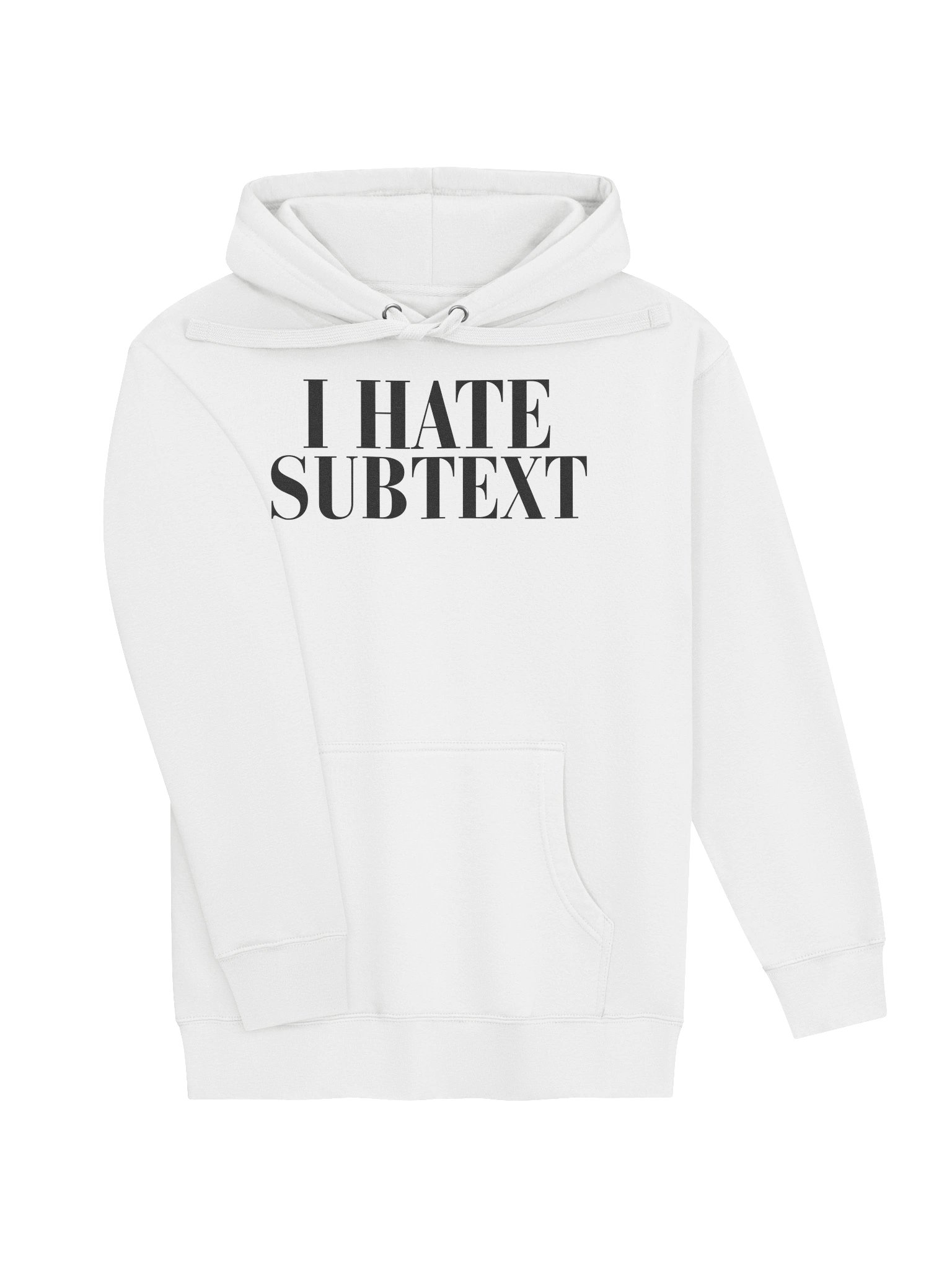 I HATE SUBTEXT Hoodie (White) product image (3)