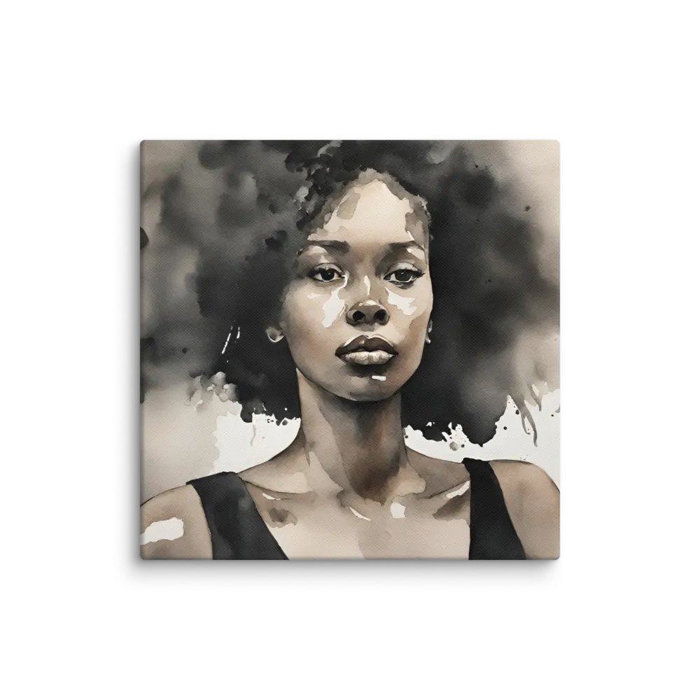 Young Black Woman Watercolour Portrait Wall Art product image (2)