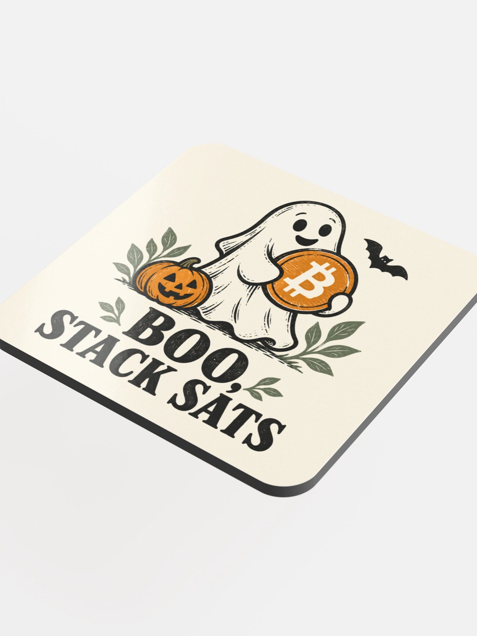Boo, Stack Sats — Bitcoin Ghost Coaster product image (4)