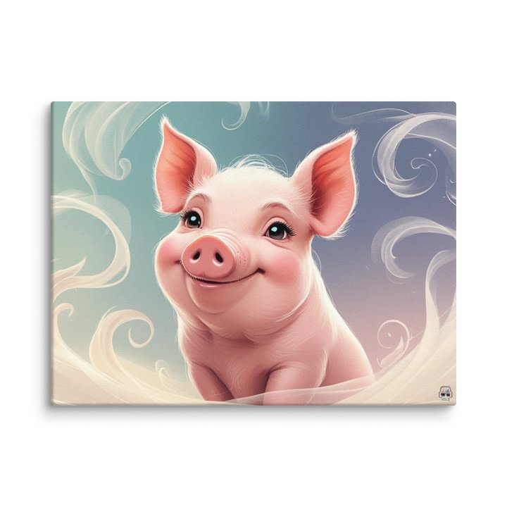 Piggy Down Canvas Art product image (1)