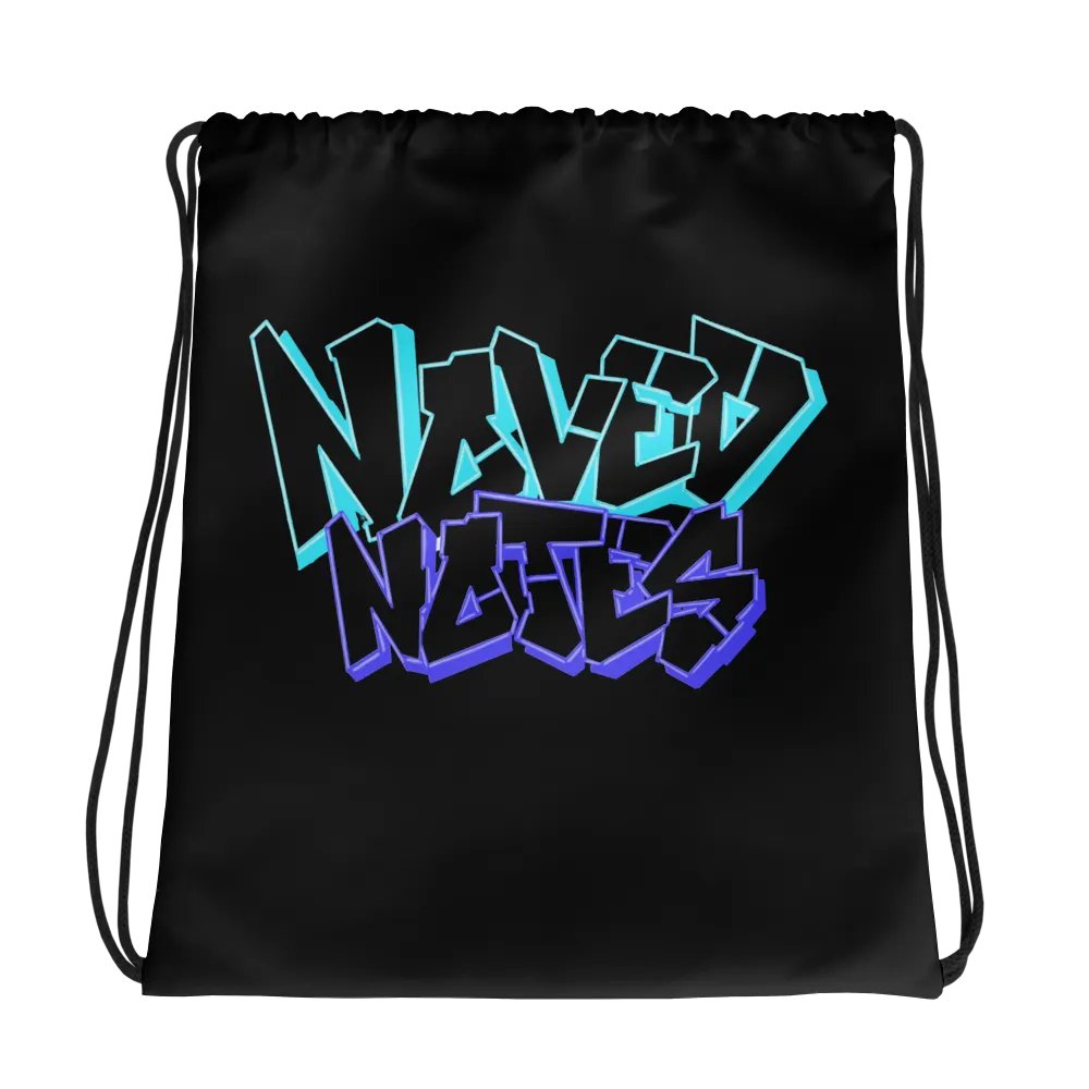 Noved Notes Graffiti Drawstring Bag product image (1)