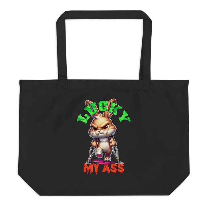 Lucky My Ass Rabbit Tote Bag product image (1)