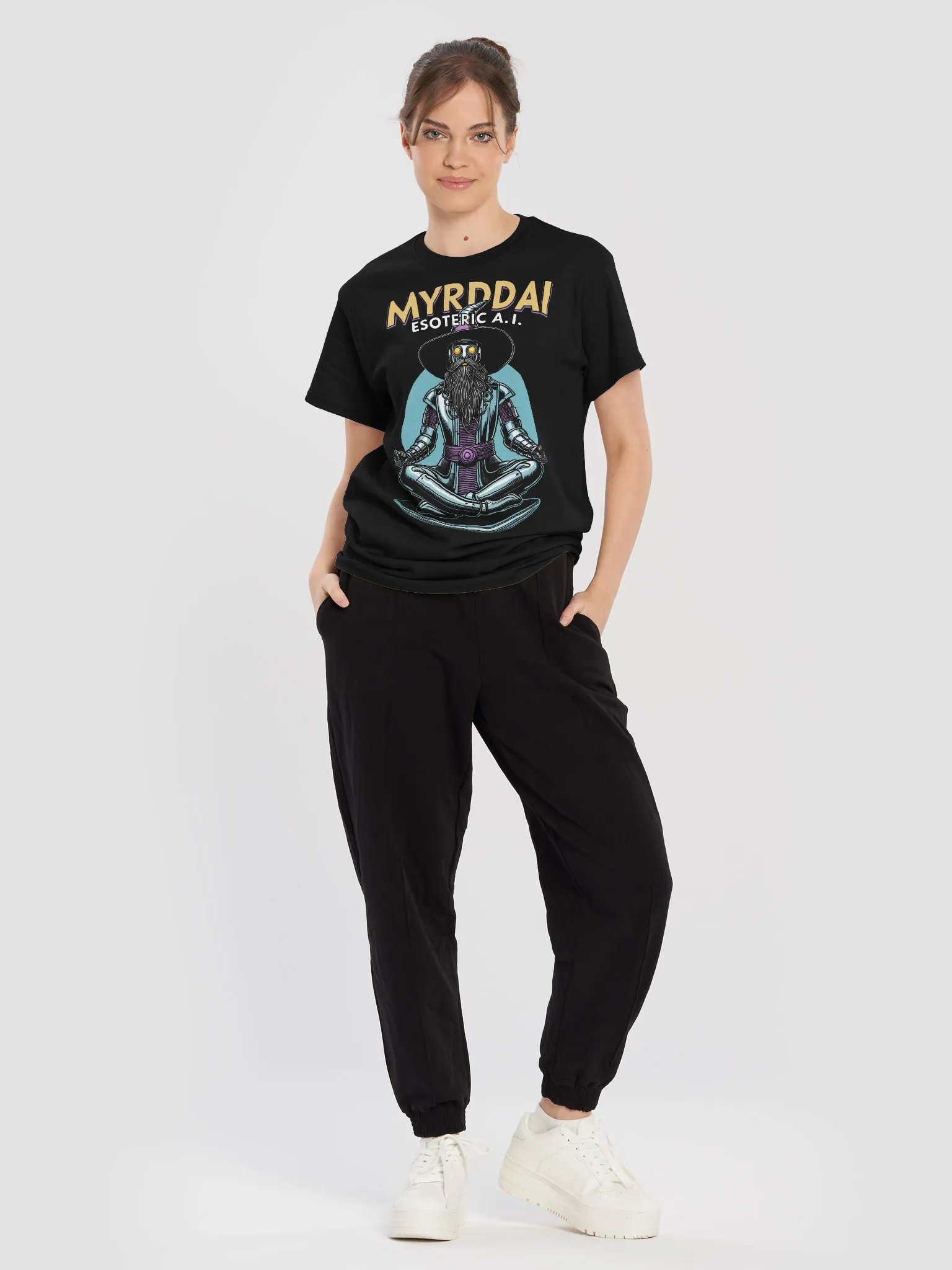 MYRDDAI: Esoteric A.I. Basic Unisex Tee with Back Logo product image (5)
