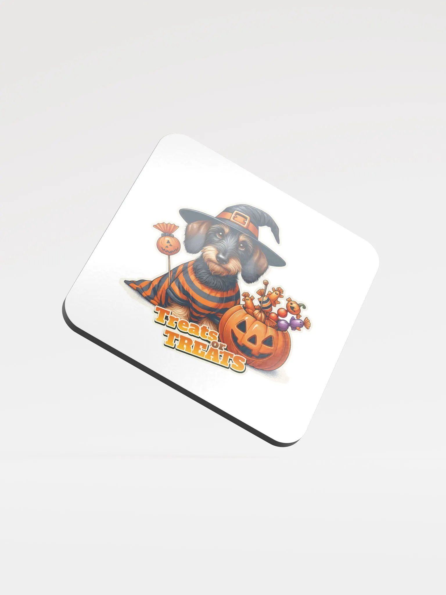 Dachshund Treat Halloween - Glossy Coaster product image (1)