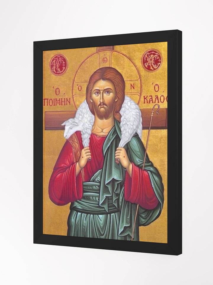 Byzantine Icon of Christ the Good Shepherd – Traditional Orthodox Christian Iconography product image (3)