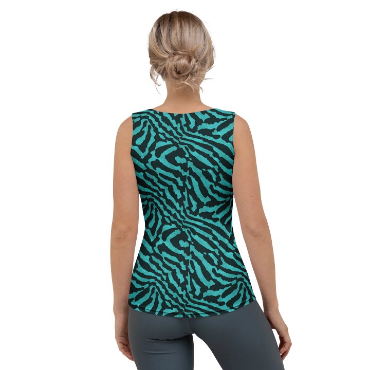 Teal Zebra Tank Top product image (2)