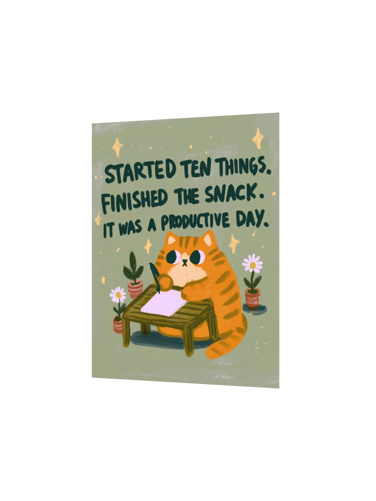 Productive Day Cat Quote Poster product image (8)