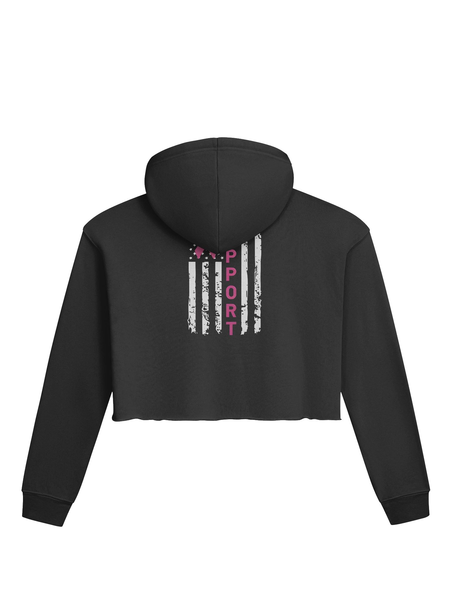 Esprit de Corps “Support” Cropped Hoodie — Breast Cancer Awareness Edition product image (4)