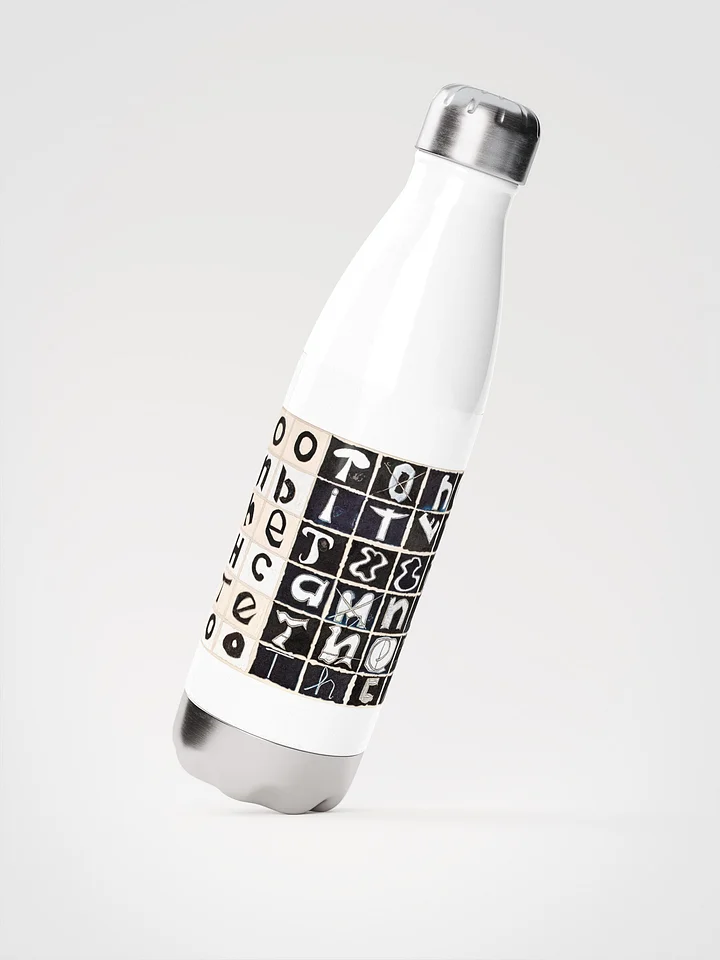 The Tooth Can Bite Stainless Steel Water Bottle (white) product image (2)