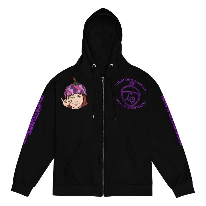 Black Unisex Zipper Hoodie product image (1)