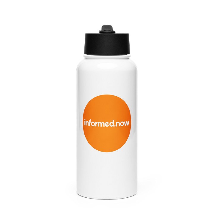informed.now Stainless Steel Water Bottle with Straw Lid (Orange) product image (1)