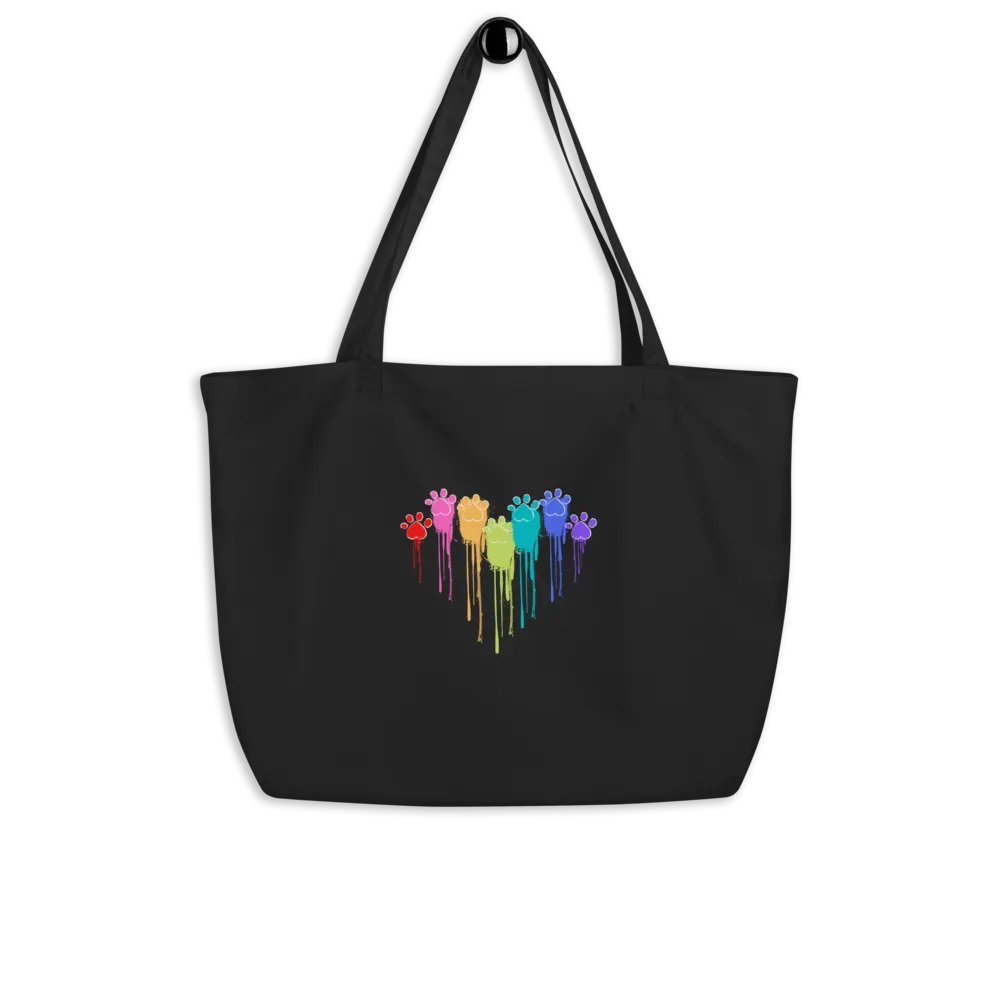 Rainbow Dog Paw Prints Eco Tote product image (4)