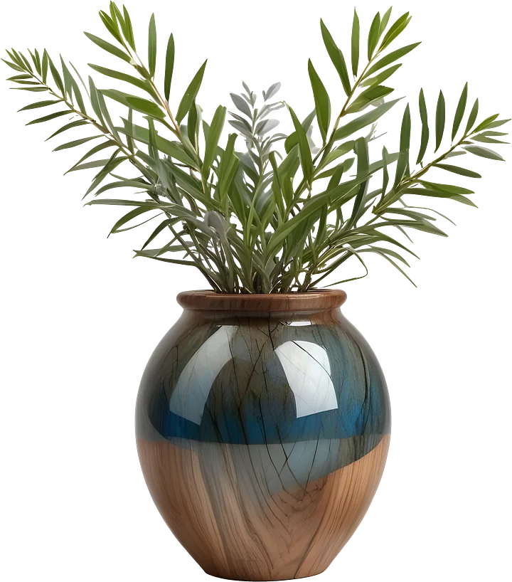Rustic Harmony – Artisan Boho Vase PNG product image (1)