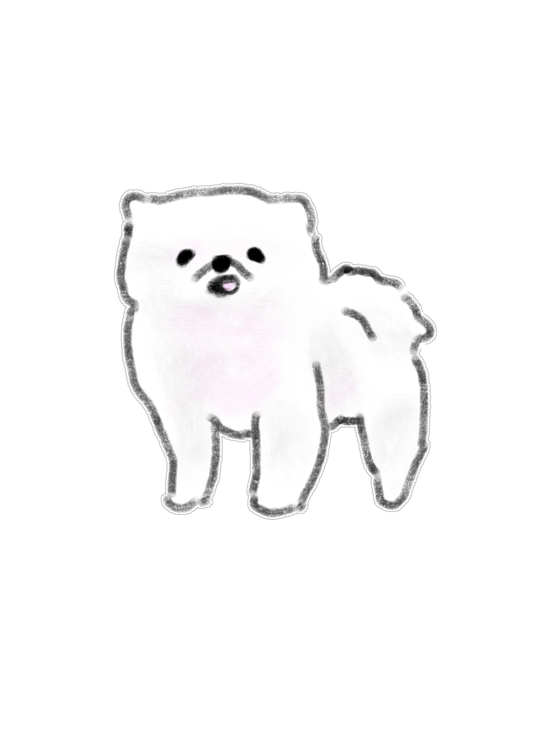 27 Hand-Drawn White Dog PNG Clipart Bundle product image (2)