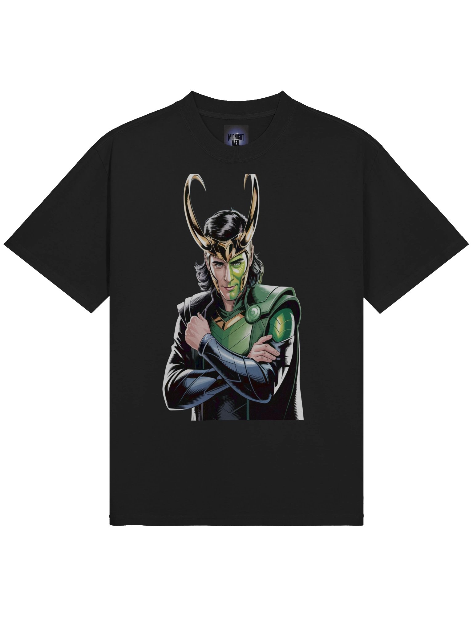 Loki Crossed Arms Eclipse Oversized Faded T-Shirt product image (5)