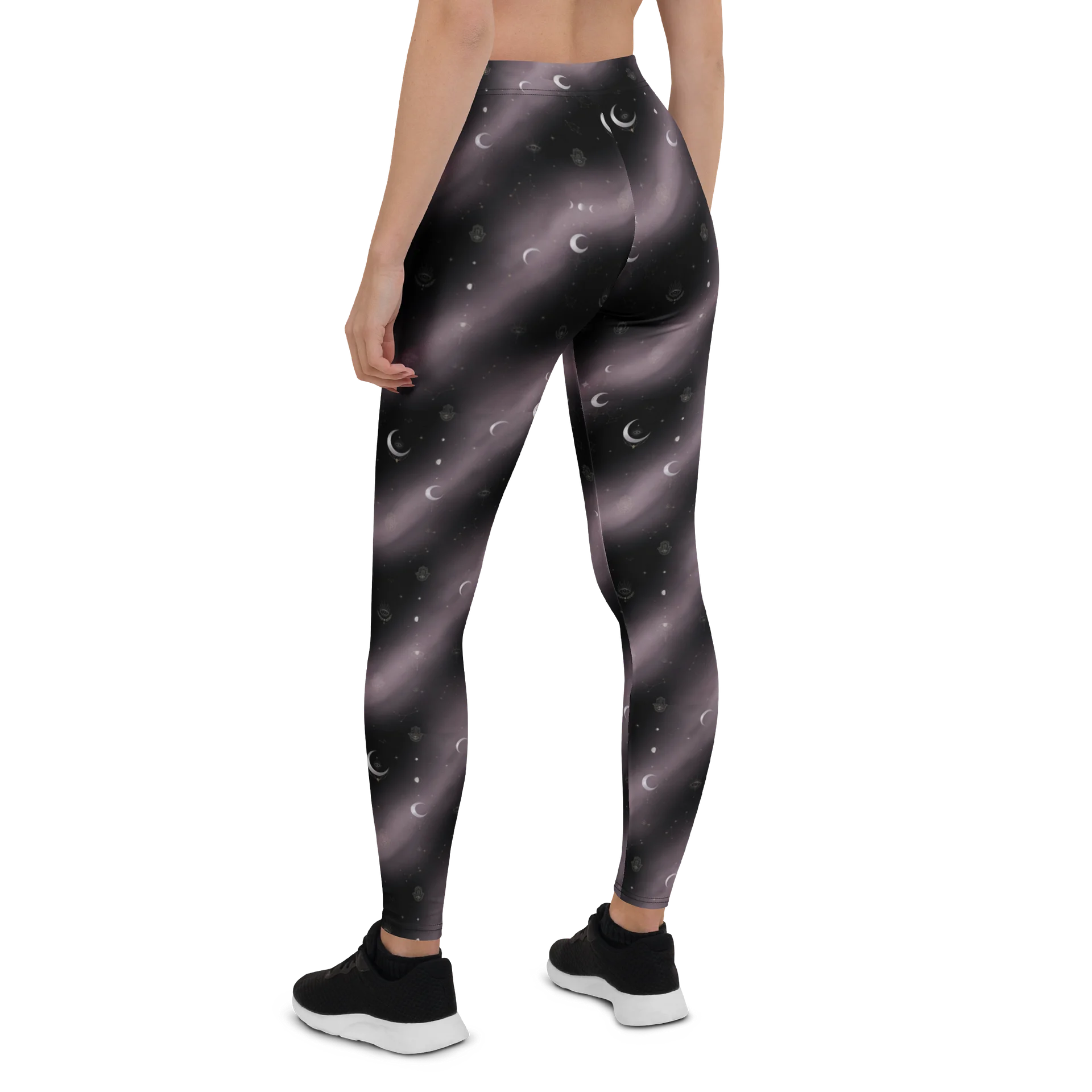 Fethria Women’s Celestial Moon Phase Yoga Pants product image (1)