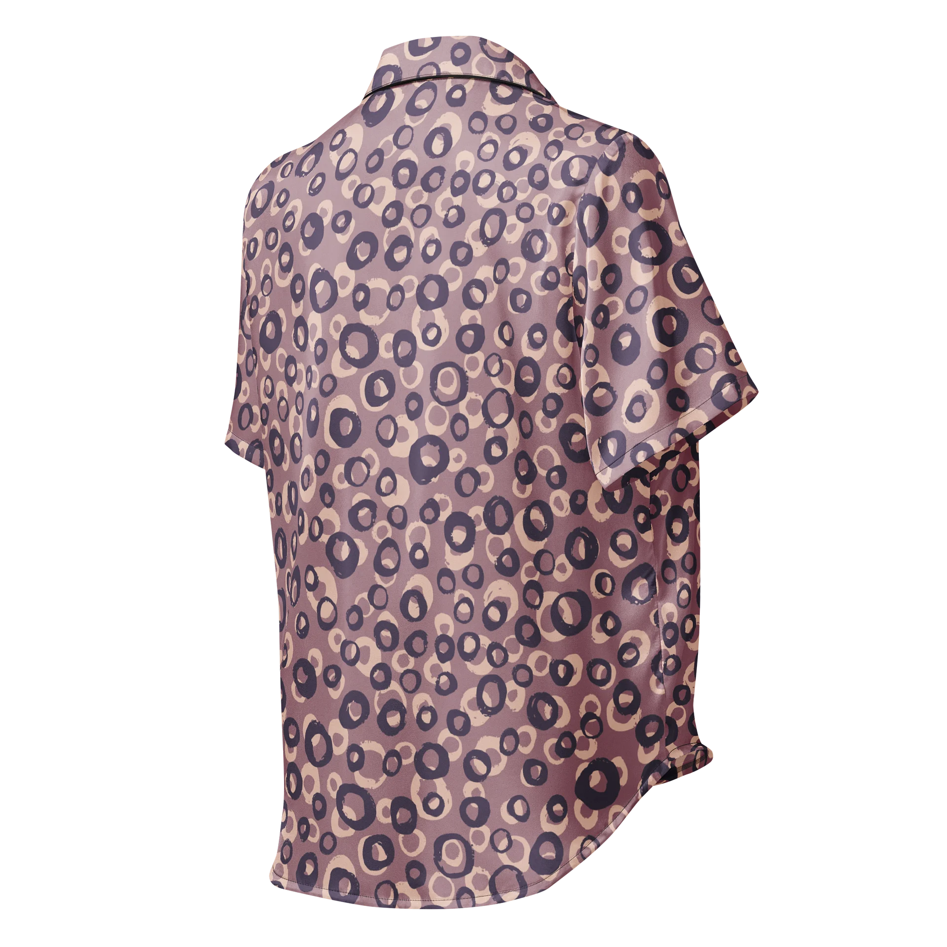 Comfortable Silky Pajama Top with Bold Dreamy Circles Print product image (3)