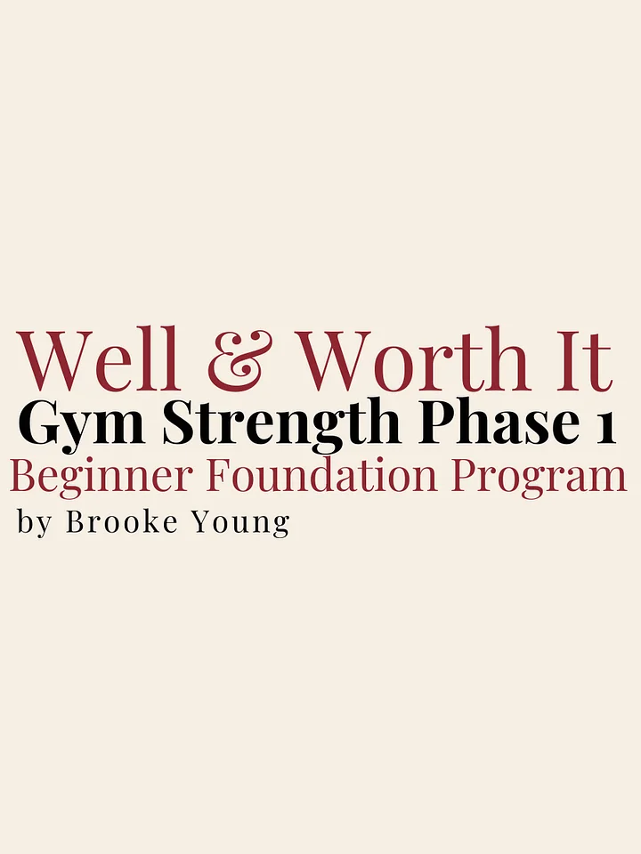 Gym Strength Phase 1 - Beginner Foundation Program product image (1)