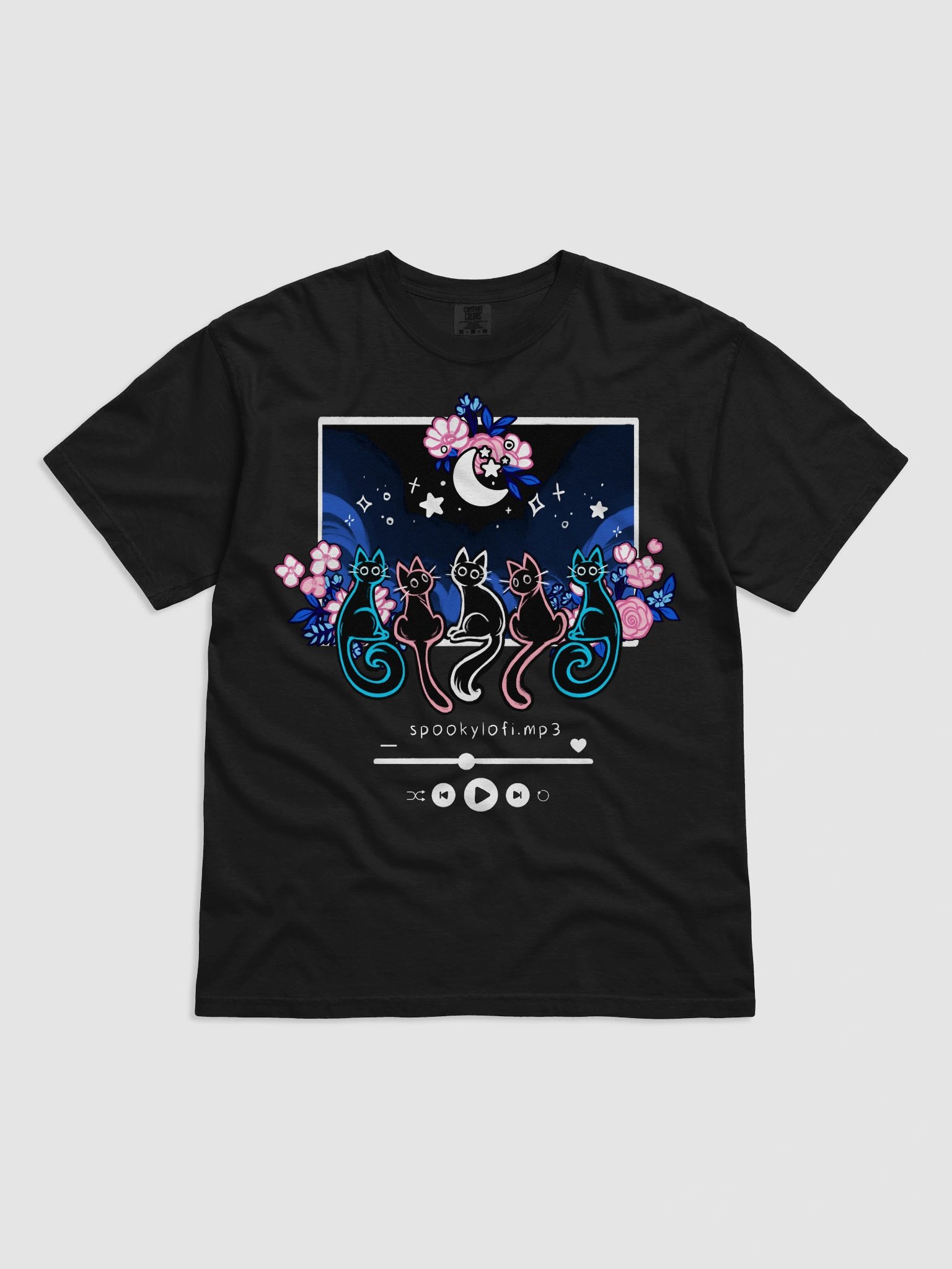 Subtle Transgender Pride Lofi Cat Tee product image (2)