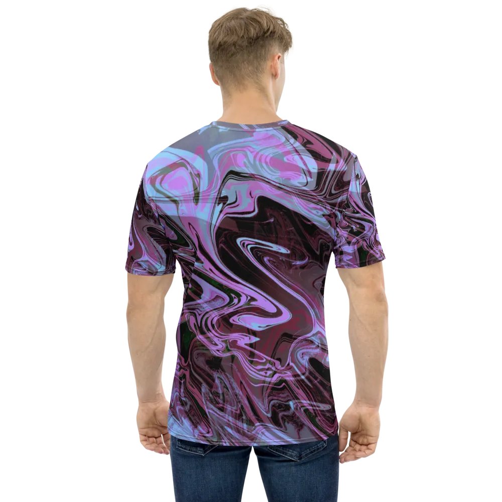Pink, Black and Blue Swarm Pattern Urban Design T-Shirt product image (2)