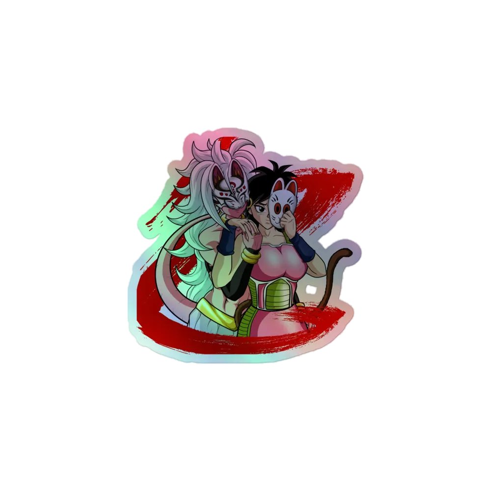 Saiyan & Android Masquerade Sticker Red product image (1)