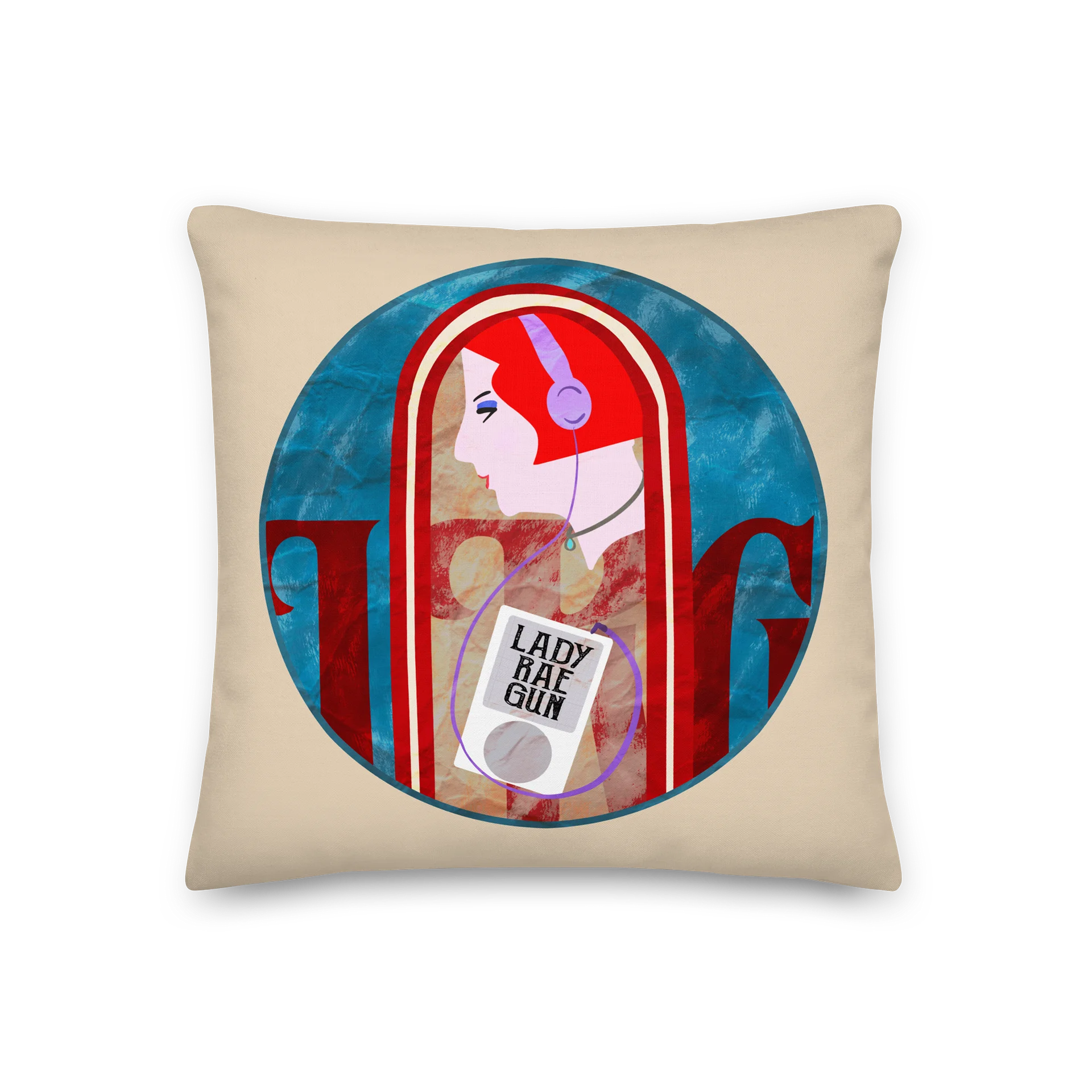 Lady Rae Gun Nouveau Pillow product image (1)