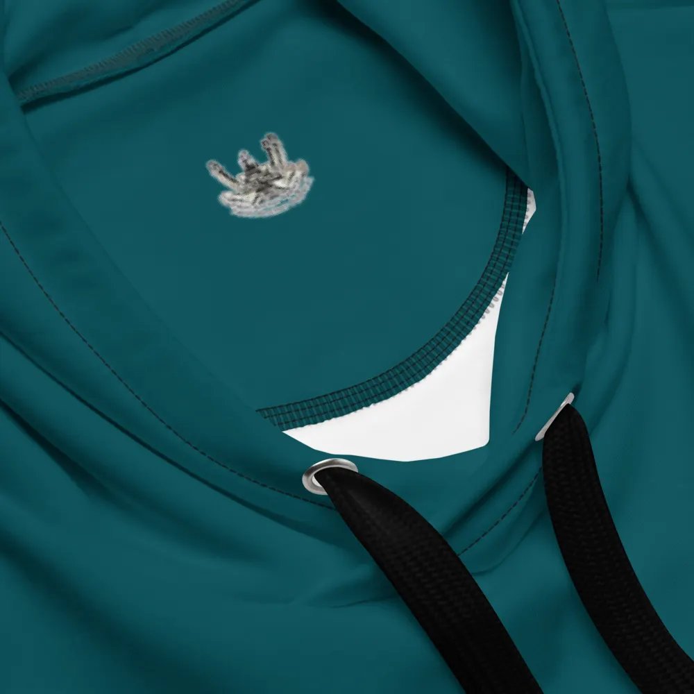 3 Prop & Jack Brusco Tug (Teal) Three blade prop & Jack tug Hoodie product image (5)