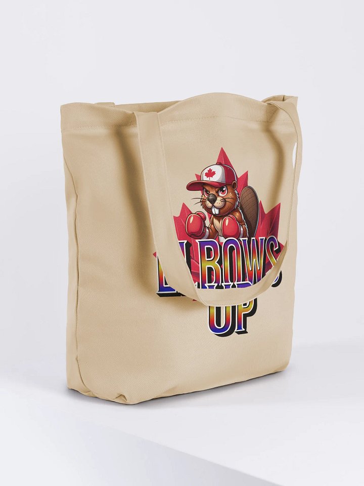 Elbows Up Maple Leaf Beaver Boxing Mauler Eco Tote Bag product image (4)