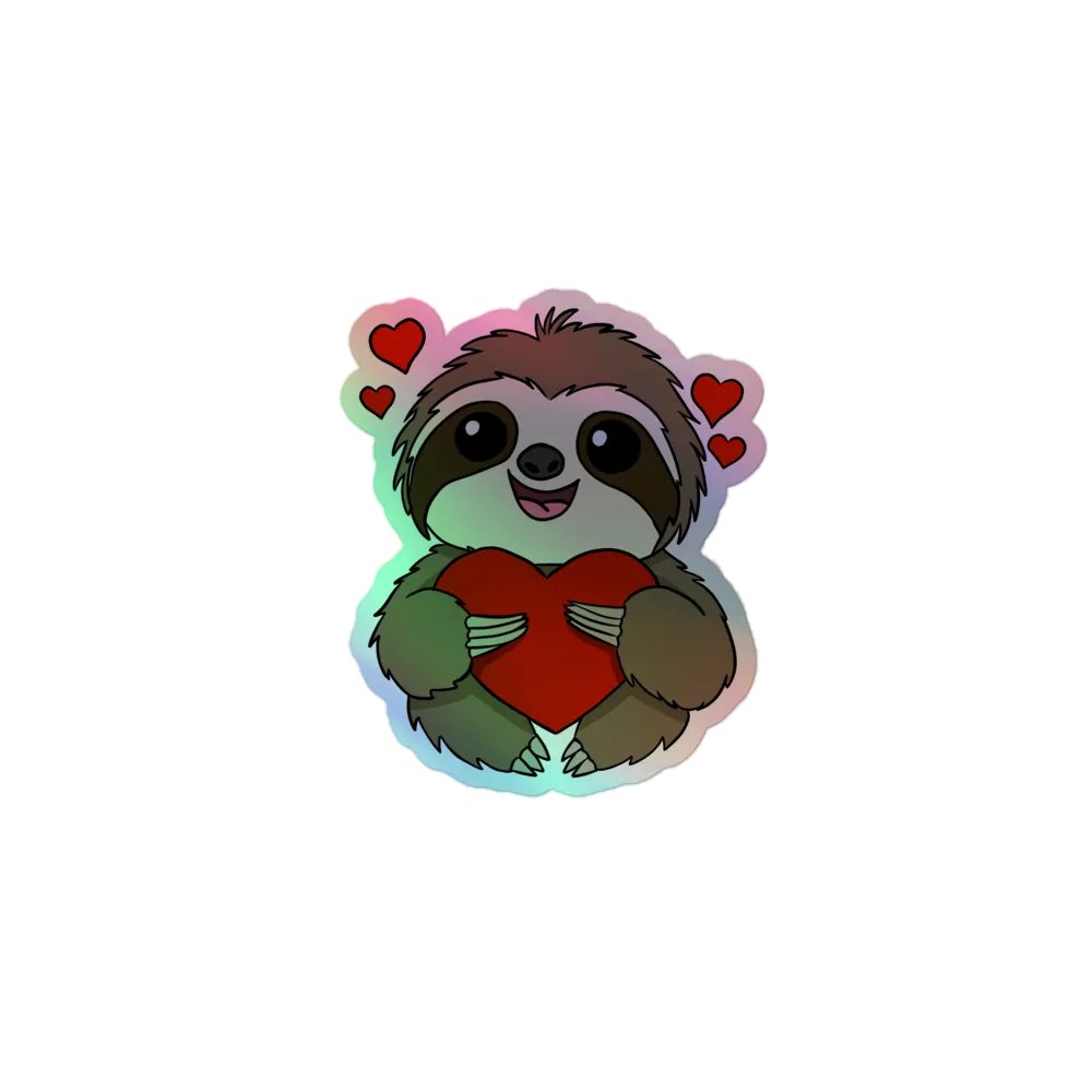 Holographic Sticker Sheet - Heart product image (1)