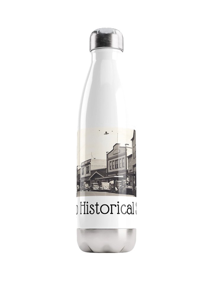 Old Downtown Poulsbo Scene Stainless Steel Water Bottle product image (2)