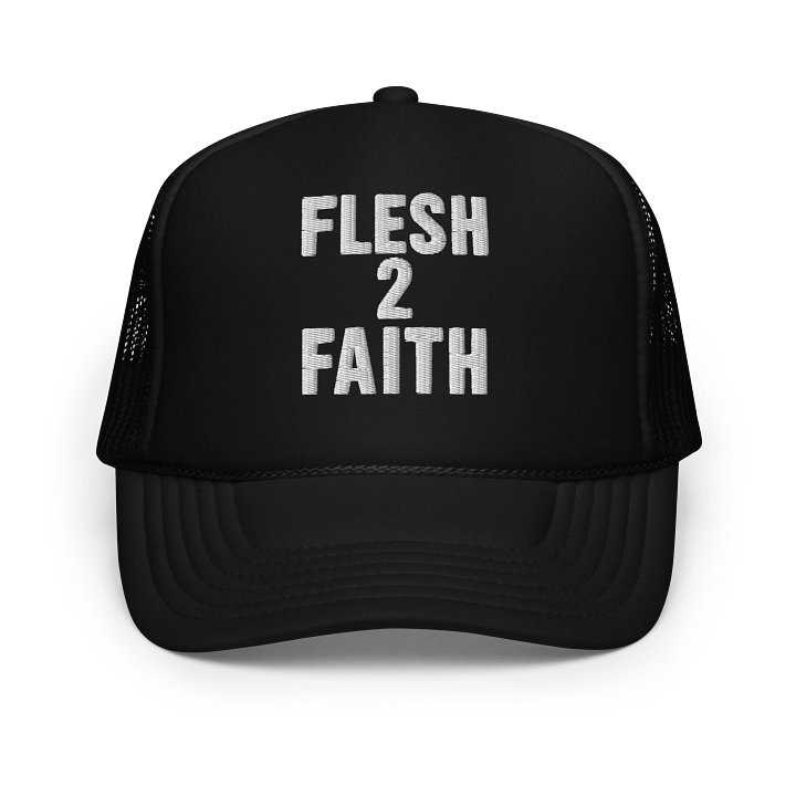 From Flesh 2 Faith — Logo Trucker Hat (White) product image (1)