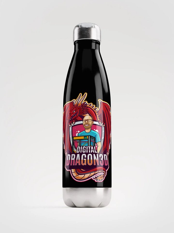 Digital Dragon 3D Water Bottle (Dark Mode) product image (1)