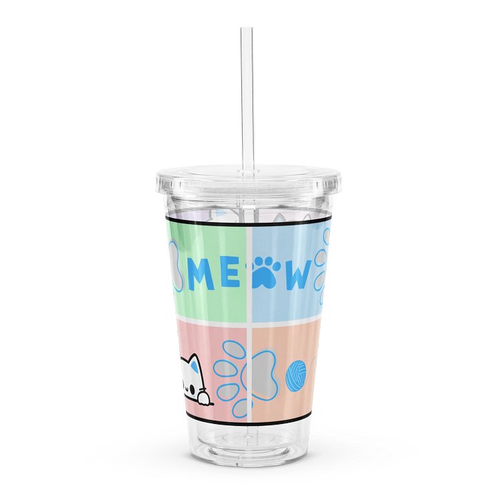 Frenchkittie Meow Pawprints Double-Wall Tumbler product image (1)