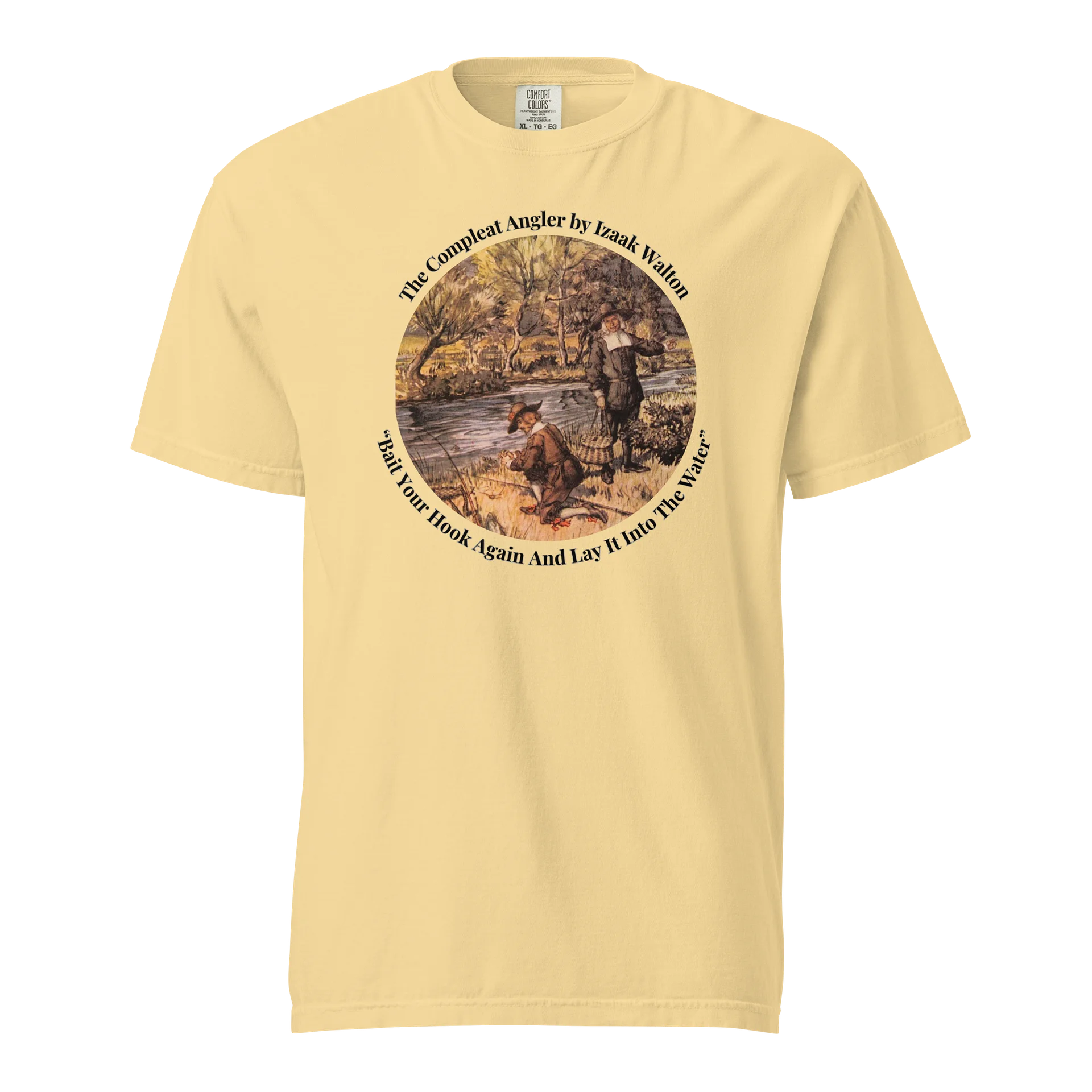 Izaak Walton’s "The Compleat Angler" Bait Your Hook Again Vintage T-Shirt – Arthur Rackham Heritage Fishing T-Shirt product image (21)
