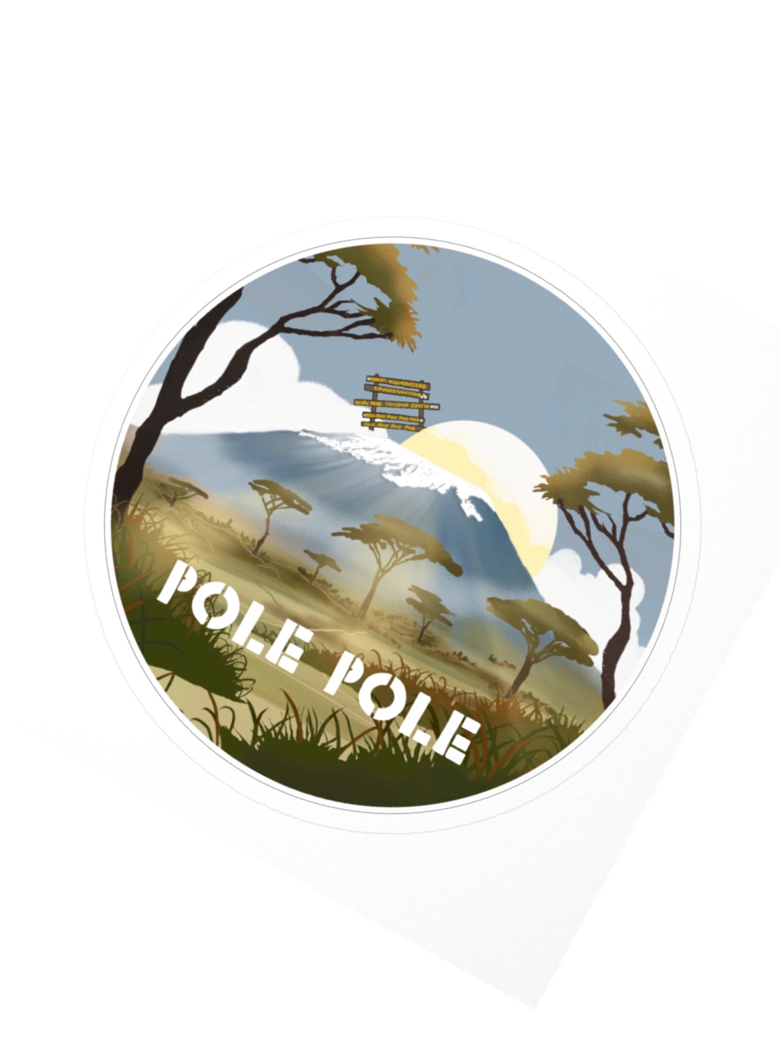 Pole Pole | Kilimanjaro Sticker 🏔️ product image (2)
