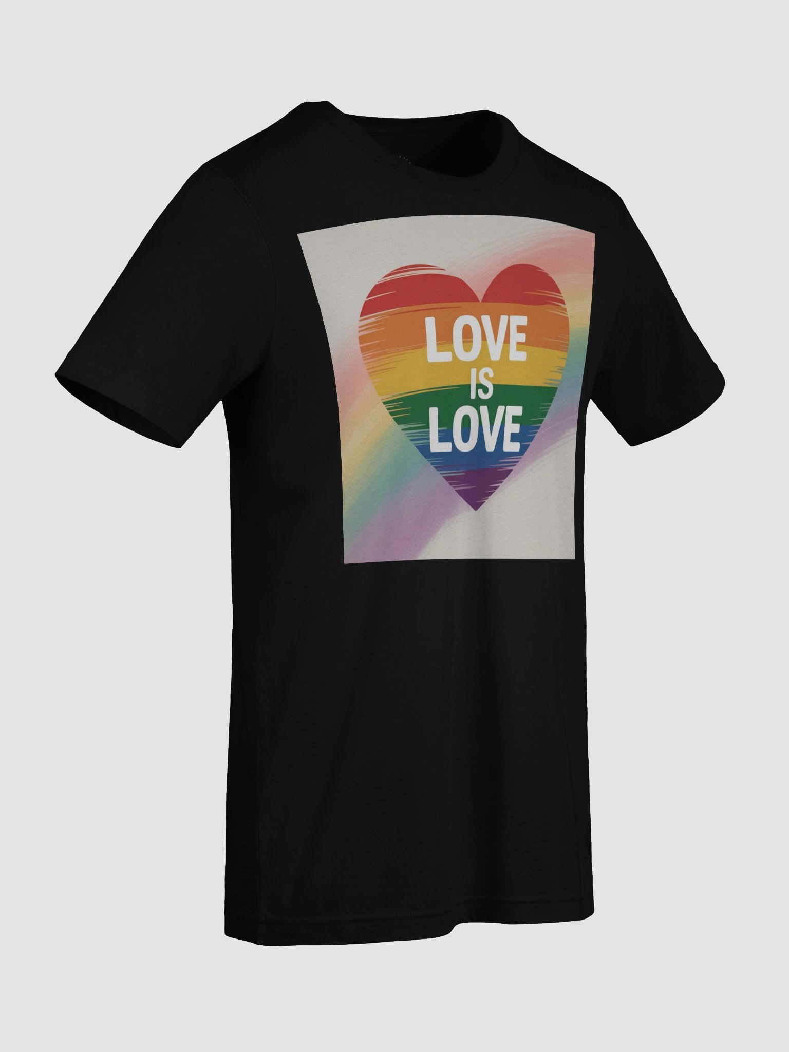 Exclusive 'Love is Love' Rainbow Heart Unisex T-Shirt - TDS Music product image (93)