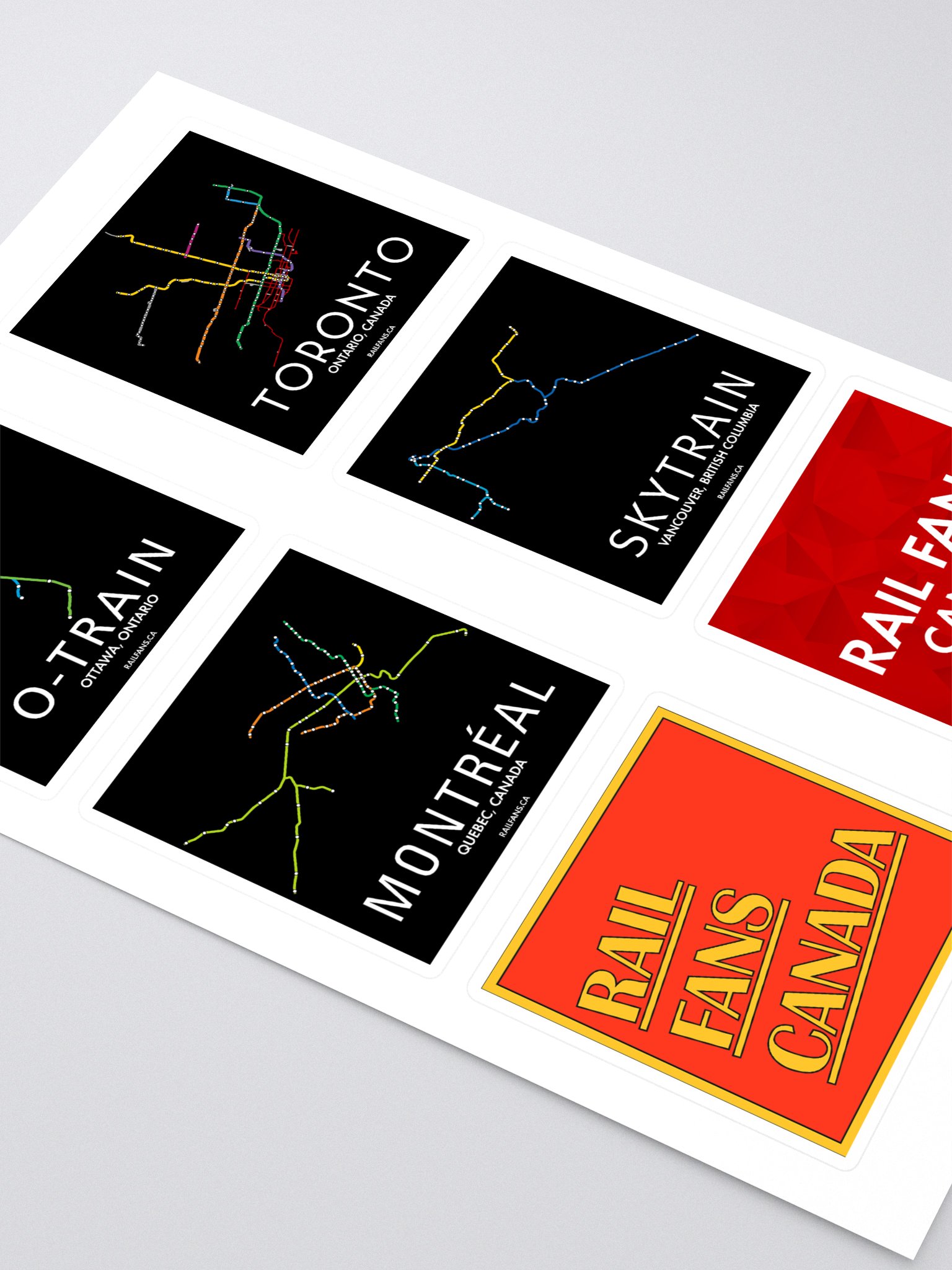 The Rail Fans Canada Map and Logo Stickers Collection product image (2)
