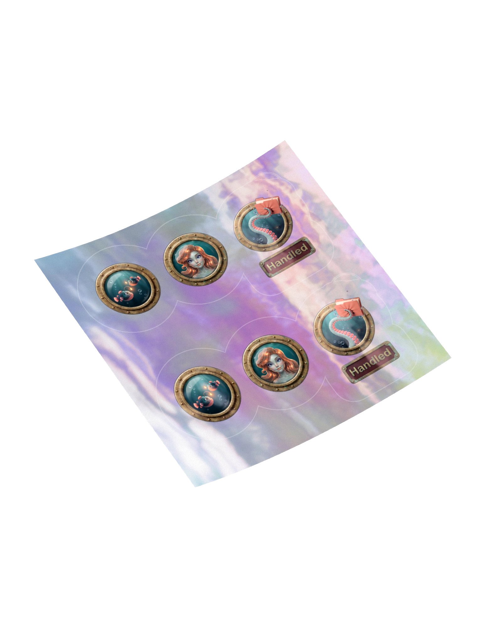 Handled porthole holographic stickers product image (12)