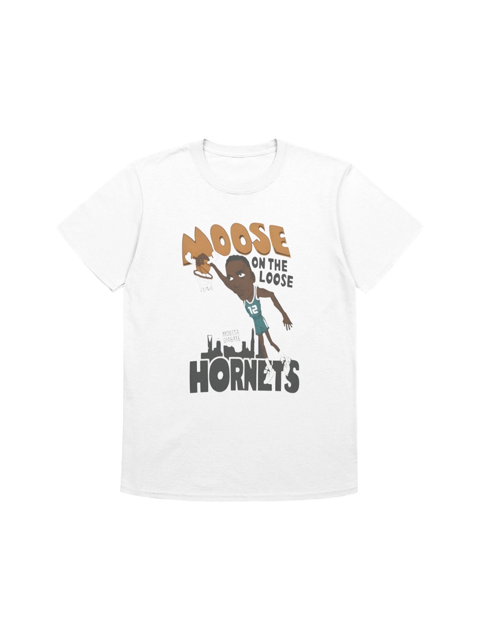 Moose On The Loose Hornets Moussa Diabate Shirt product image (1)