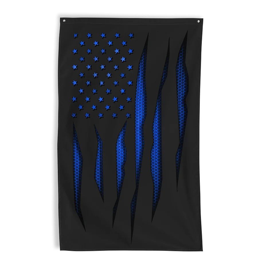 Blue Carbon Onyx Wall Flag product image (1)